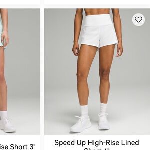 Lululemon speed up short 4” lined